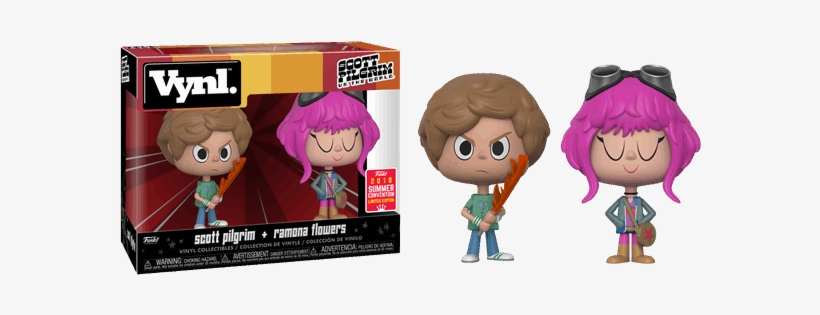 Scott Pilgrim & Ramona Flowers Sdcc18 Vynl - Scott Pilgrim Ramona Vinyl Figure, transparent png download