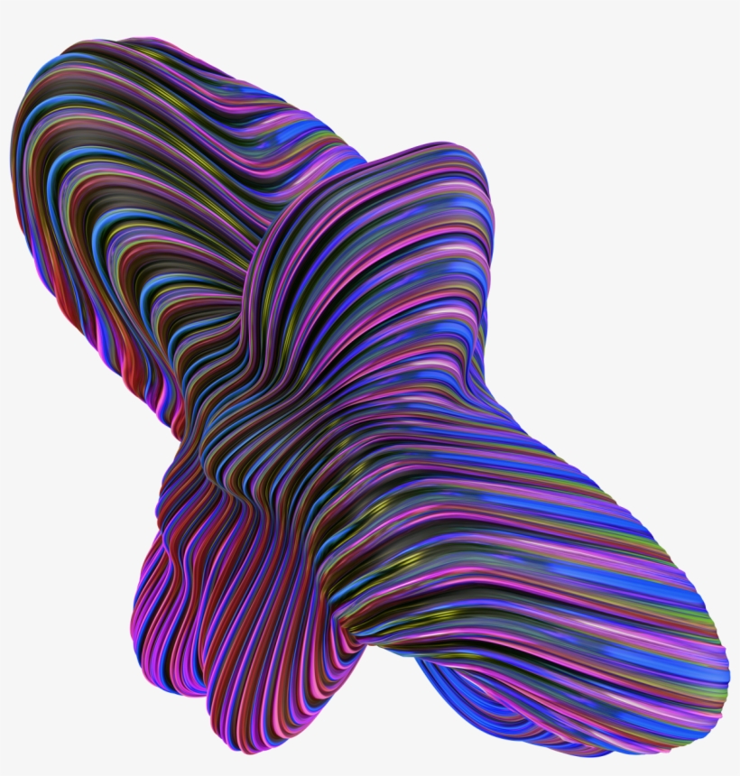 A Piece From “morph,” A Pack Of Bursting 3d Shapes - Sock, transparent png download