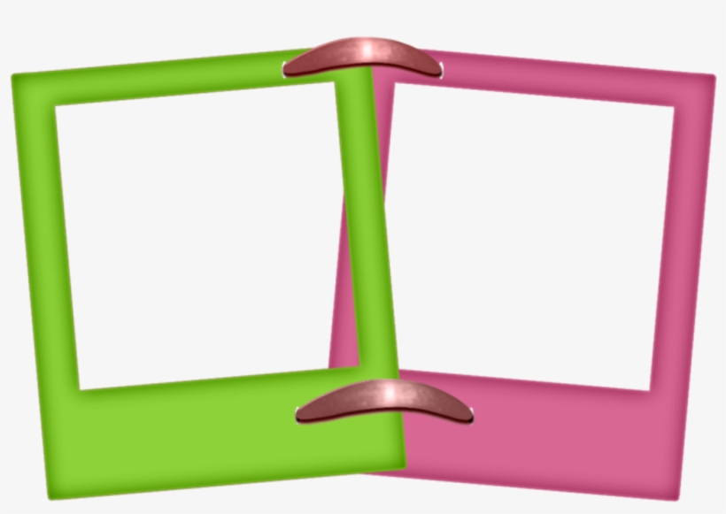 Polaroid Frames Pictures Pink Green Neon Polaroidsticke - Frame Pink Green Png, transparent png download