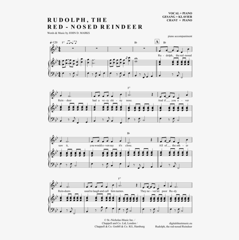 Rudolph The Red-nosed Reindeer - Summertime Porgy And Bess Notes, transparent png download