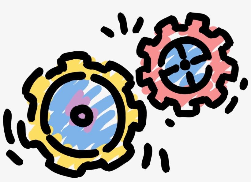 Vector Illustration Of Industrial Cogwheel Gear Rotating - Circle, transparent png download