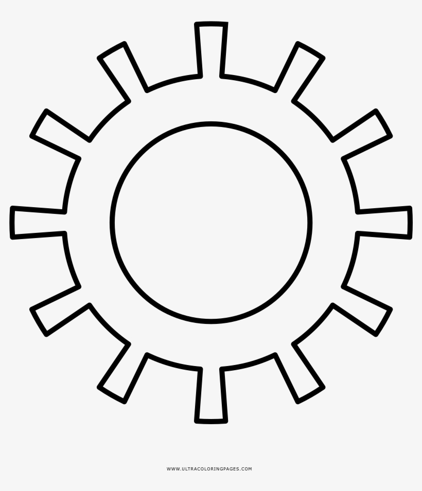 Cogwheel Coloring Page - Copo De Nieve Para Colorear, transparent png download
