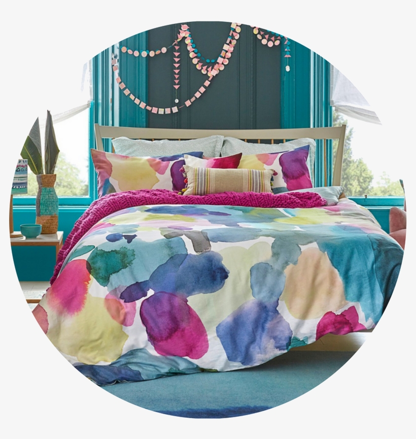 Bed Valances And Runners Juliet Soft Furnishings - Rothesay Bluebellgray Curtains, transparent png download