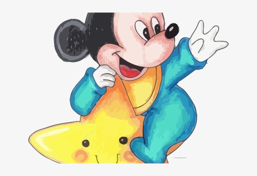 Drawing Clipart Baby Mickey - Drawing, transparent png download