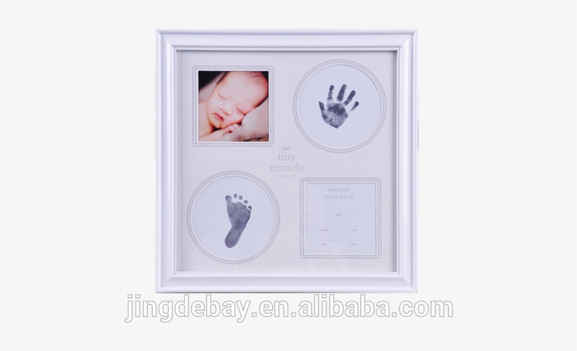 Baby Handprint And Footprint Clay Baby Frame Screen - Picture Frame, transparent png download