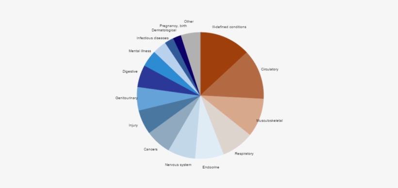 The Top 5 Disease Categories Account For Roughly Half - Diagram, transparent png download