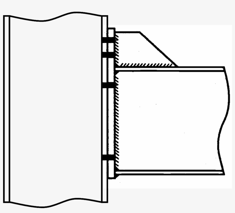 Stiffened Extended End Plate - Line Art, transparent png download