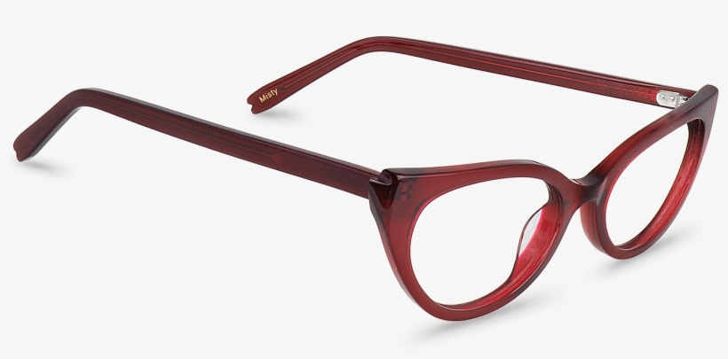 Front View Of Misty Red Butterfly Glasses Made From - Transparent Material, transparent png download