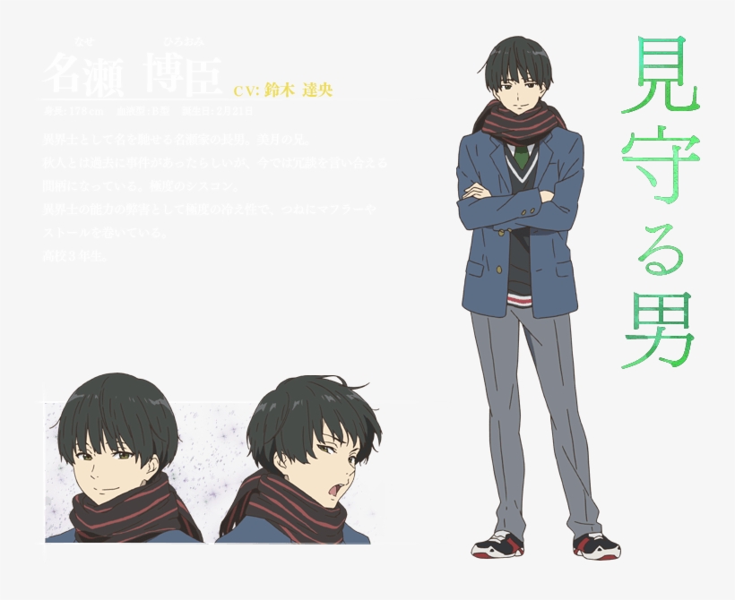 Is Your Favorite Anime Character Not A Main Character/protagonist - Beyond The Boundary Hiroomi, transparent png download
