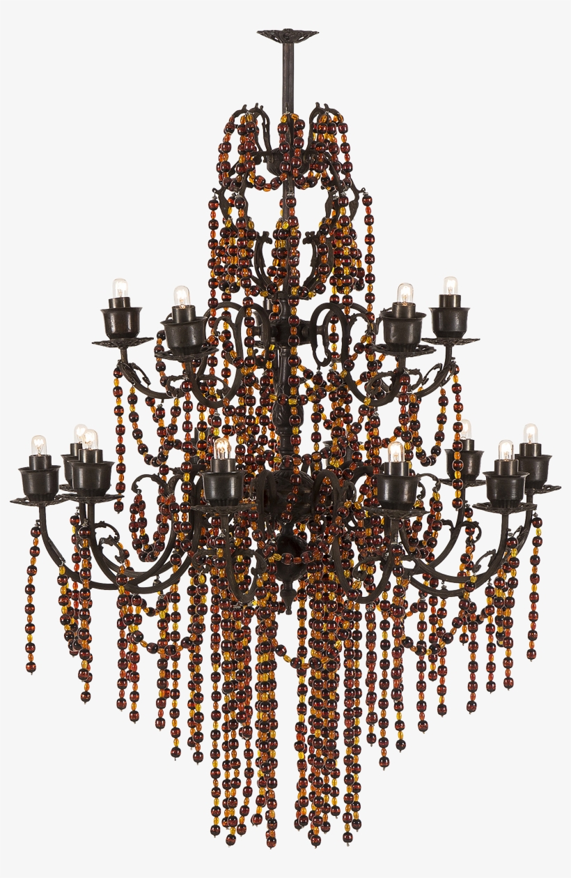 Nellcote Boho Claret Beaded Chandelier Twinkle Lights, - Chandelier, transparent png download