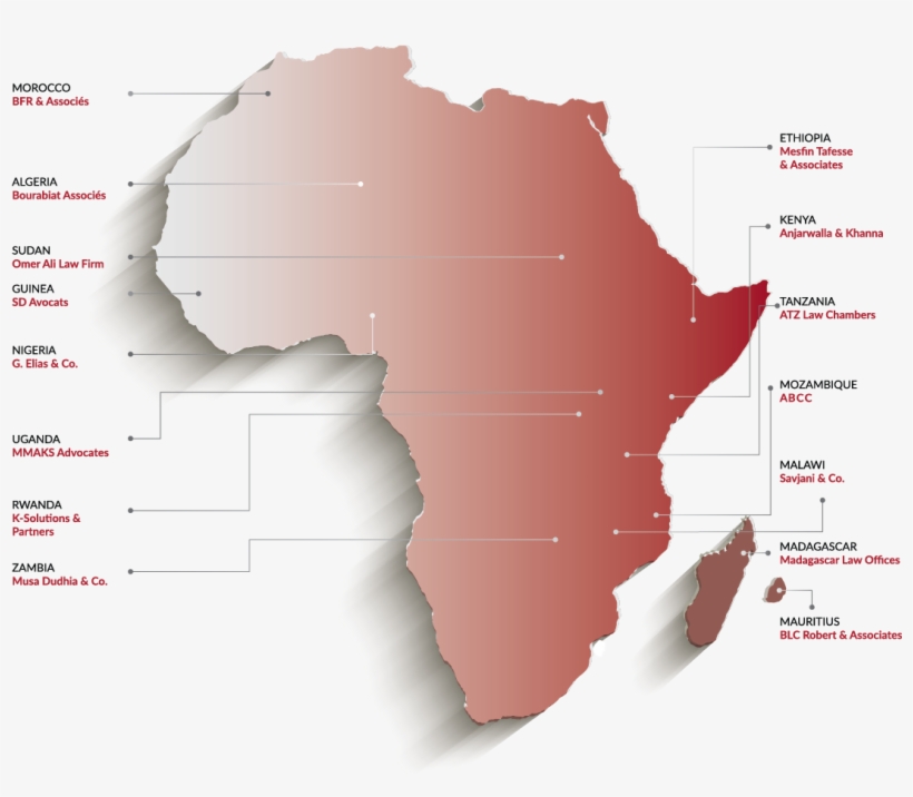 We Also Have An Associate Firm In South Africa And - Black Silhouette Of Africa, transparent png download