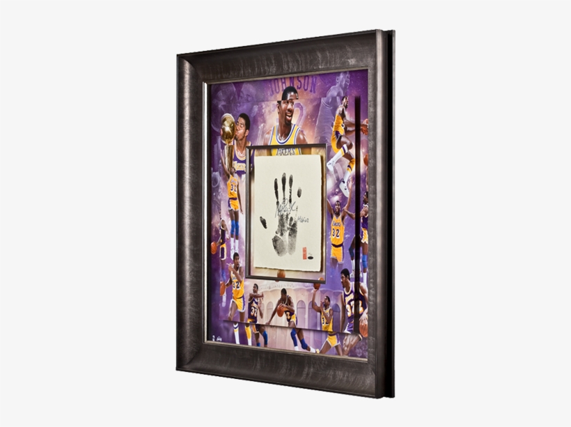 Los Angeles Lakers Magic Johnson Tegata Framed - Picture Frame, transparent png download