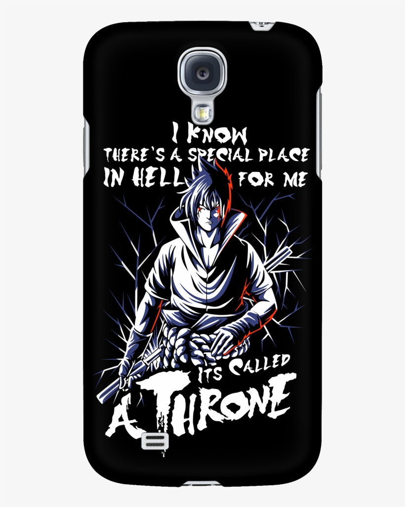 Naruto Sasuke Uchiha Stay On Throne Android Phone Case - Sasuke Short Sleeves, transparent png download