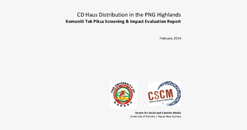 Pdf - University Of Goroka, transparent png download