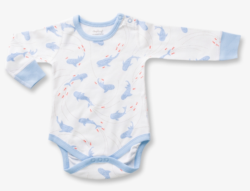 Whale Shark Long Sleeve Bodysuit - Insect, transparent png download