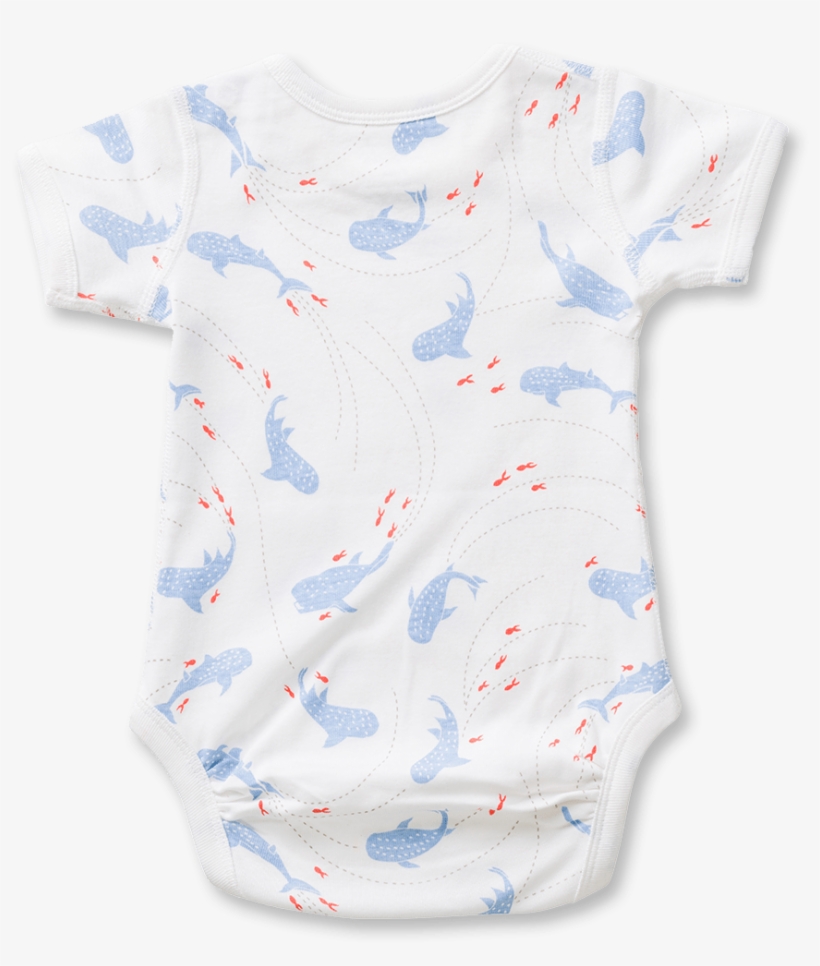 Sapling Child Whale Shark Short Sleeved Bodysuit - Active Shirt, transparent png download