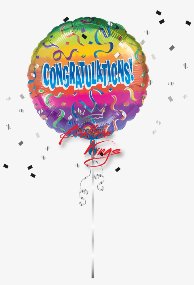 Congrats Rainbow - Get Well Soon Balloon Transparent, transparent png download