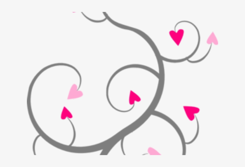 Beats Clipart Swirly Heart - Heart On Vine, transparent png download