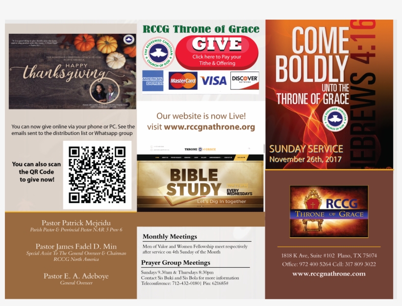 Sunday Bulletin 11 22 - Rccg, transparent png download