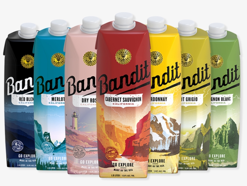 Bandit Wine - Plastic Bottle, transparent png download