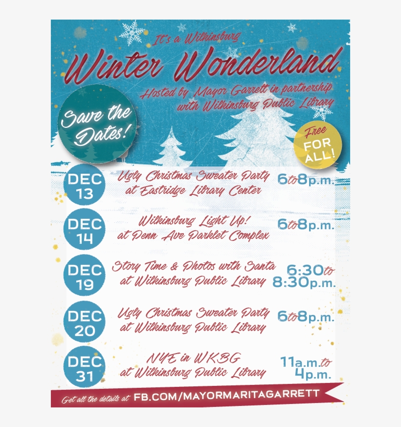 Wilkinsburg Winter Wonderland - Poster, transparent png download