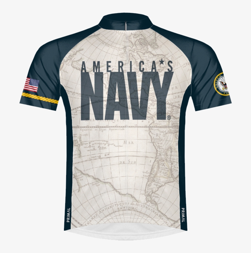 Navy Sea Chart Men's Sport Cut Jersey - United States Navy, transparent png download