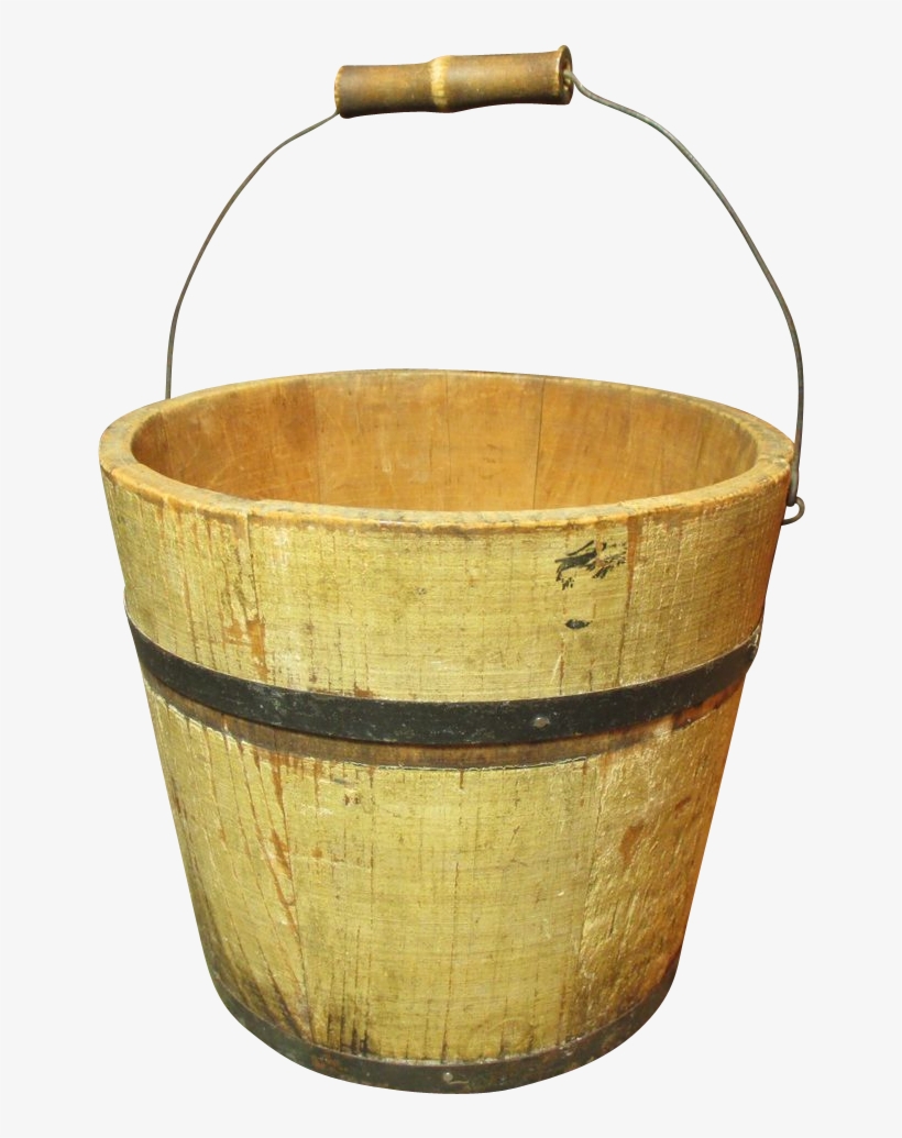 Granny's Little Old Wooden Farm Bucket Pail W - Farm Bucket, transparent png download