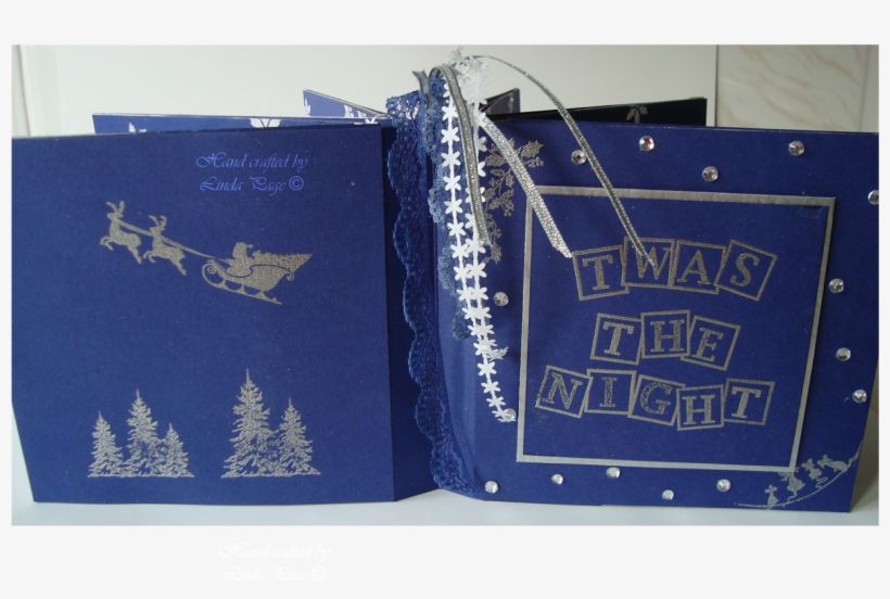 The Book Itself Is Made In Navy Blue Card Stock With - Christmas Tree, transparent png download