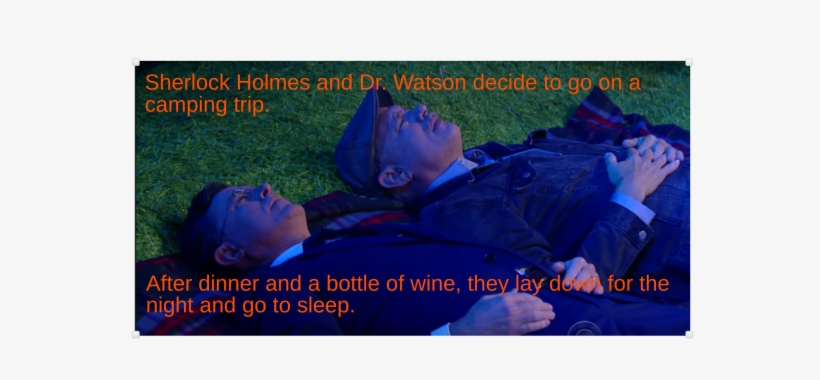 Sherlock Holmes And Dr Watson Go Camping - Sleep, transparent png download