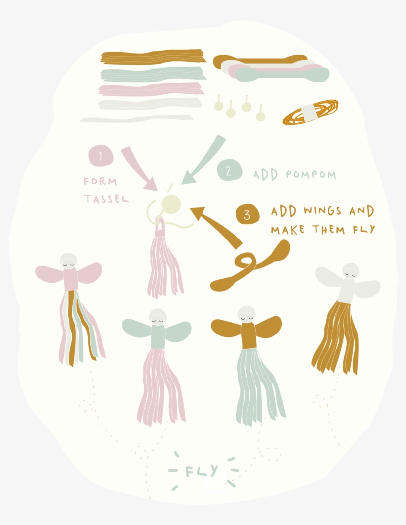 Fabelab Tassel Fairy Craft Kit - Illustration, transparent png download