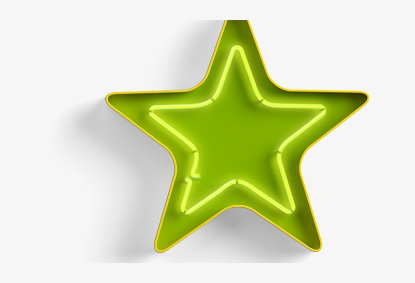 Neon Clipart Green Star - Portable Network Graphics, transparent png download