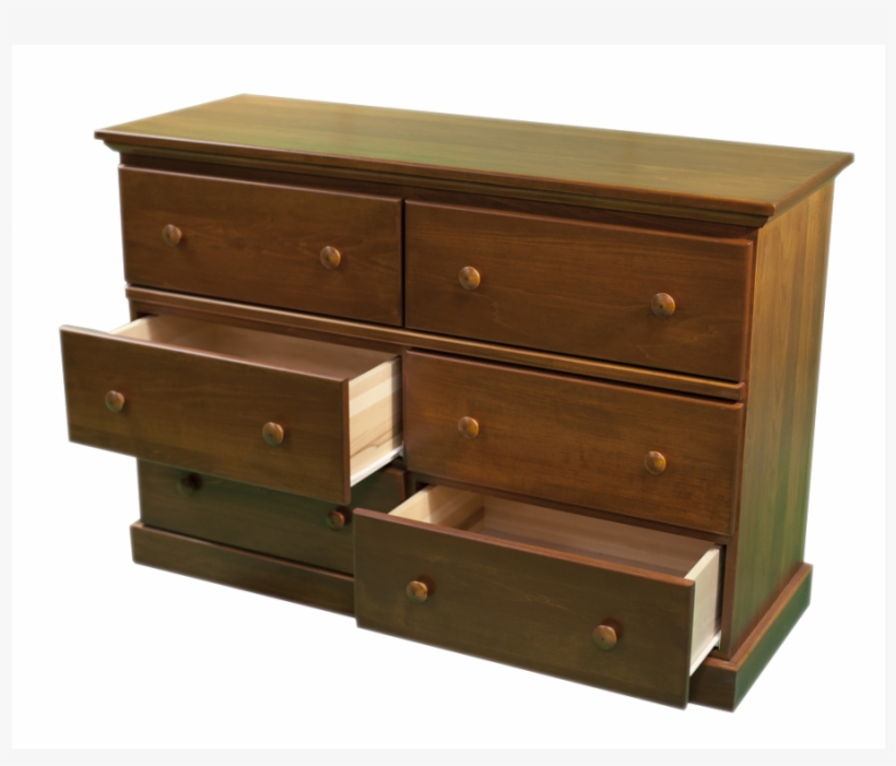 15 Classic 6drw Dresser Open-900x900 - Dresser, transparent png download