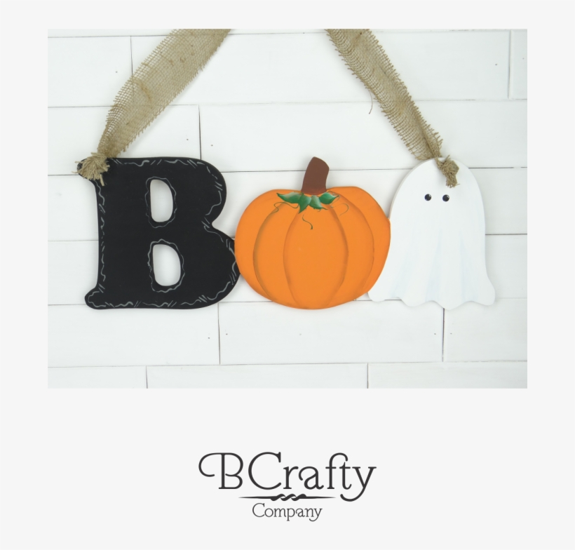 Wooden Boo Cutout Sign - Pumpkin, transparent png download
