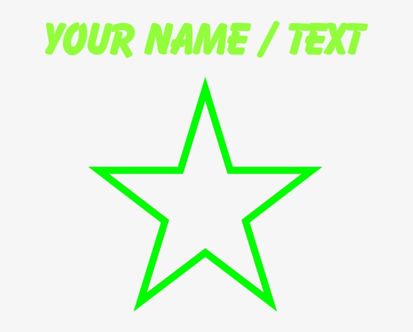 Favorite - Green Star Outline, transparent png download