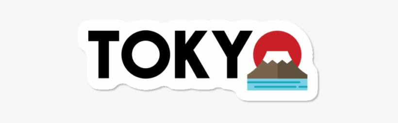 Fuji" Sticker Sticker - Graphic Design, transparent png download