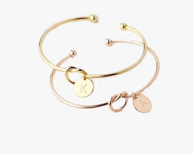 Gold Bracelet - Bracelet Initial Or Rose, transparent png download