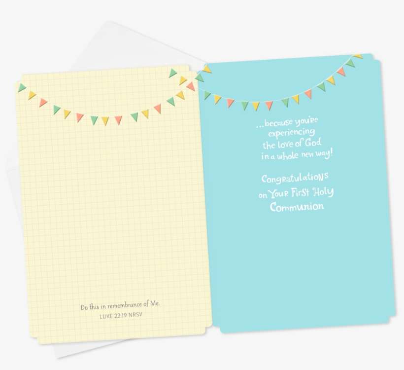 Children Playing First Communion Card For Godson - Paper, transparent png download