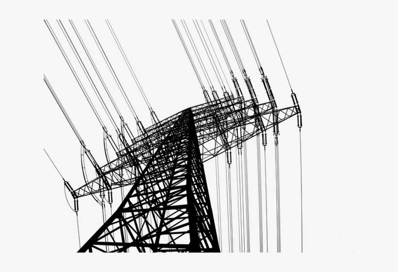 Power Line Photography Black White, transparent png download