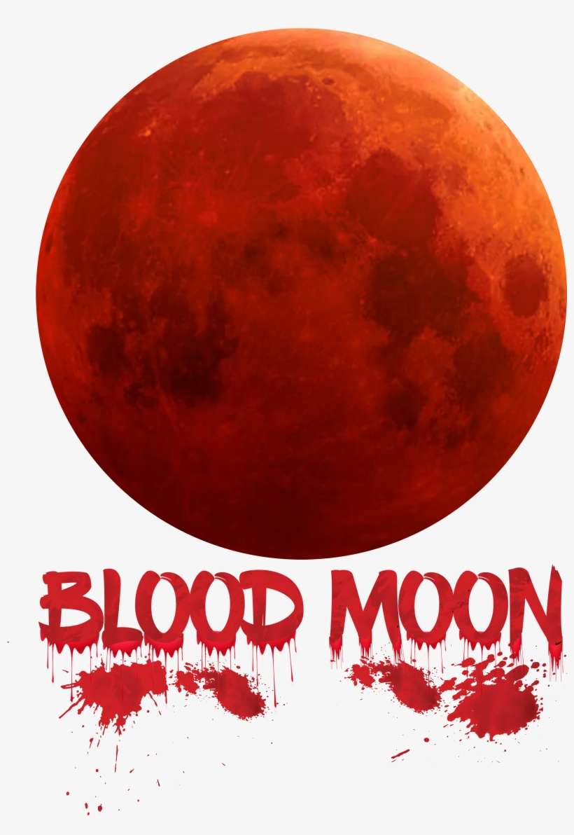 Blood Moon T-shirts, Pillows, Canvas - Moon, transparent png download