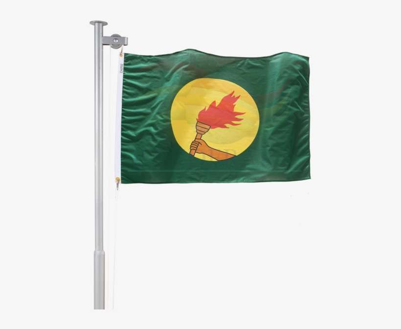 Bandeira Do Zaire - Bandeira Com Mastro Da Nigeria, transparent png download