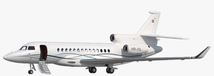 Falcon 7x 3d Exterior Private Jet Cost - Narrow-body Aircraft, transparent png download