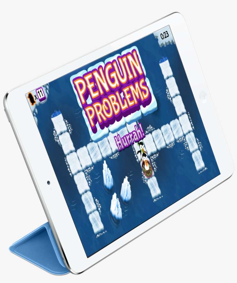 Help Penguins Ringo And Zayle Make Their Way Over Slippery - Tablet Computer, transparent png download