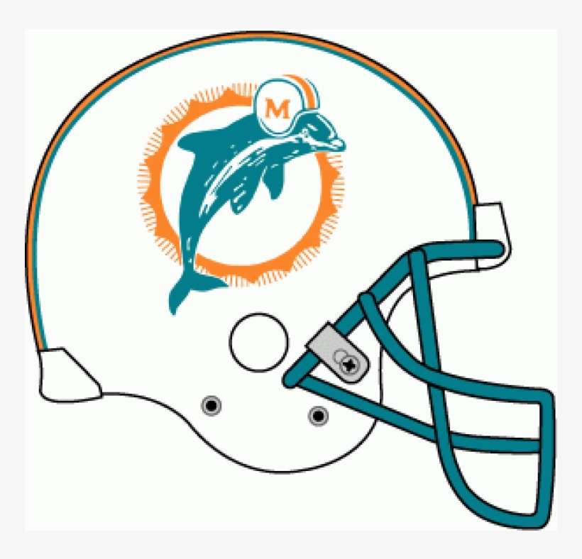 Miami Dolphins Iron On Stickers And Peel-off Decals - Miami Dolphins Helmet 1980, transparent png download