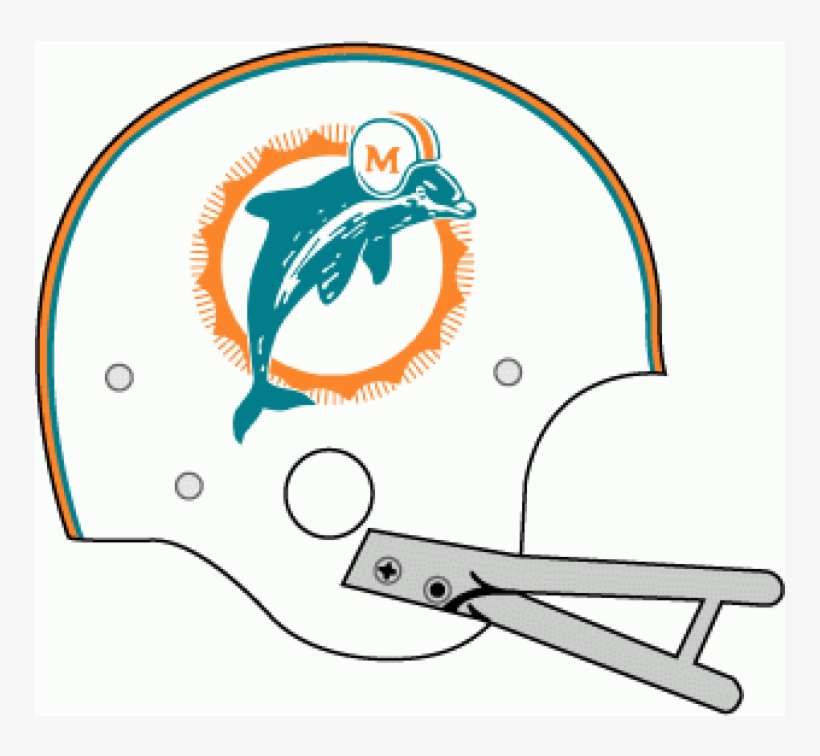Miami Dolphins Iron On Stickers And Peel-off Decals - Miami Dolphins Helmet 1980, transparent png download