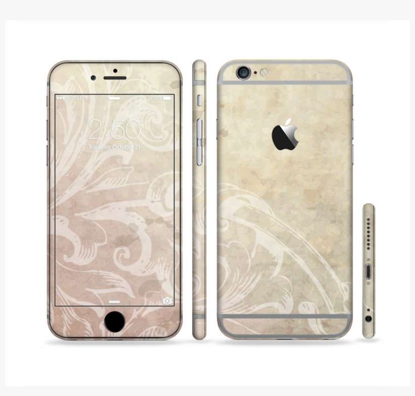 The Tan Vintage Subtle Laced Texture Sectioned Skin - Iphone, transparent png download