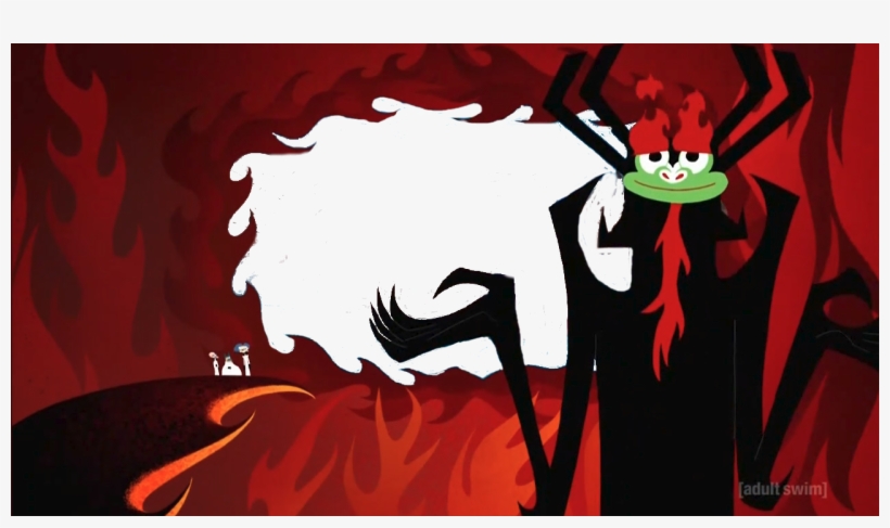 Adult Swim] Red Black Fictional Character Cartoon Art - Samurai Jack Aku Template, transparent png download