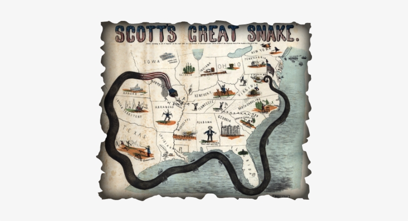 A Map Of The Anaconda Plan Https - Anaconda Plan, transparent png download