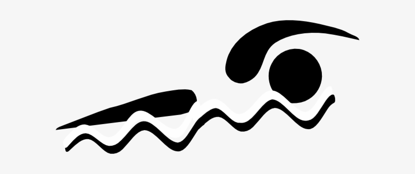 Swimming - Black And White Swimmer Clip Art, transparent png download