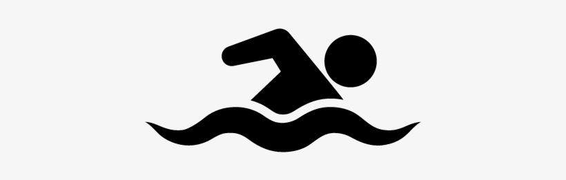 Swimming Man Vector - Silhouette Swimming Clipart, transparent png download