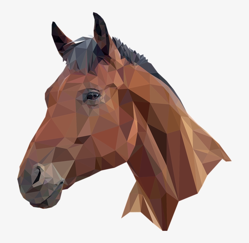 Low Poly Horse Head, transparent png download